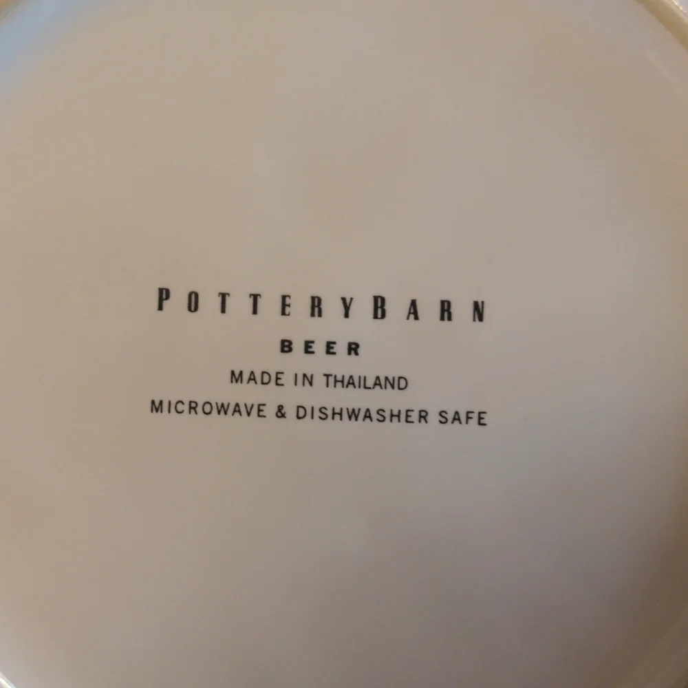 POTTERY BARN Beer Salad Plate dish Set